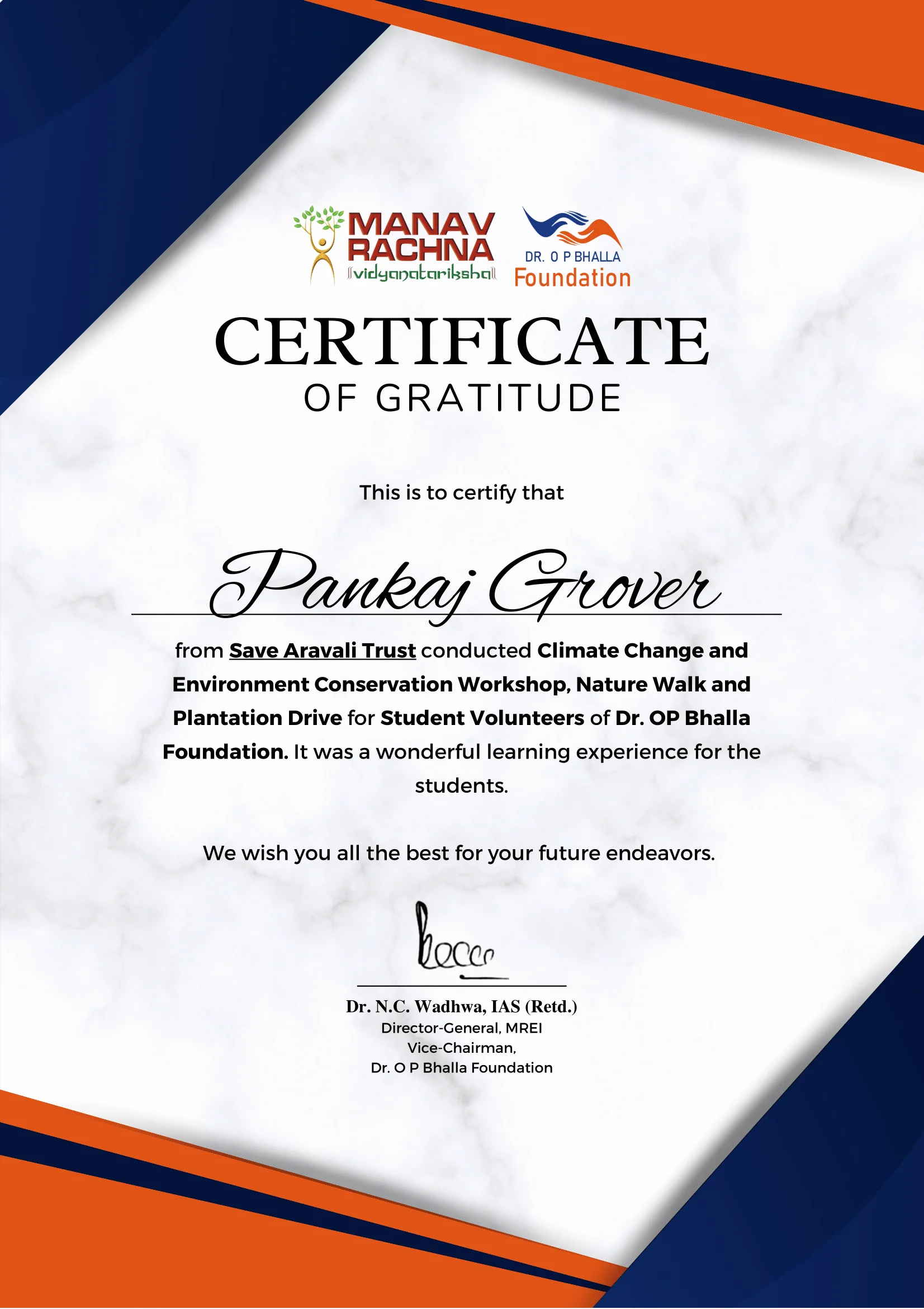 Certificates
