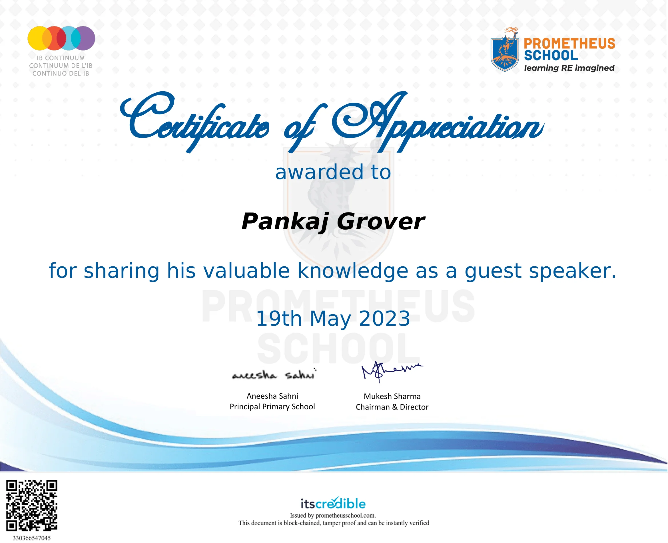 Certificates