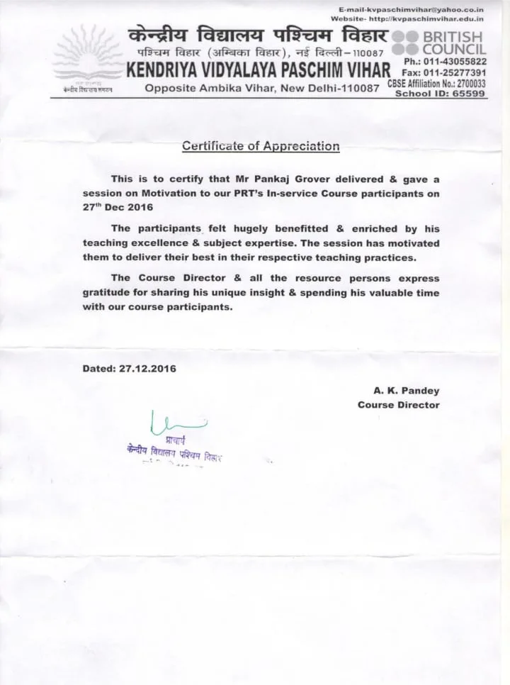 Certificates