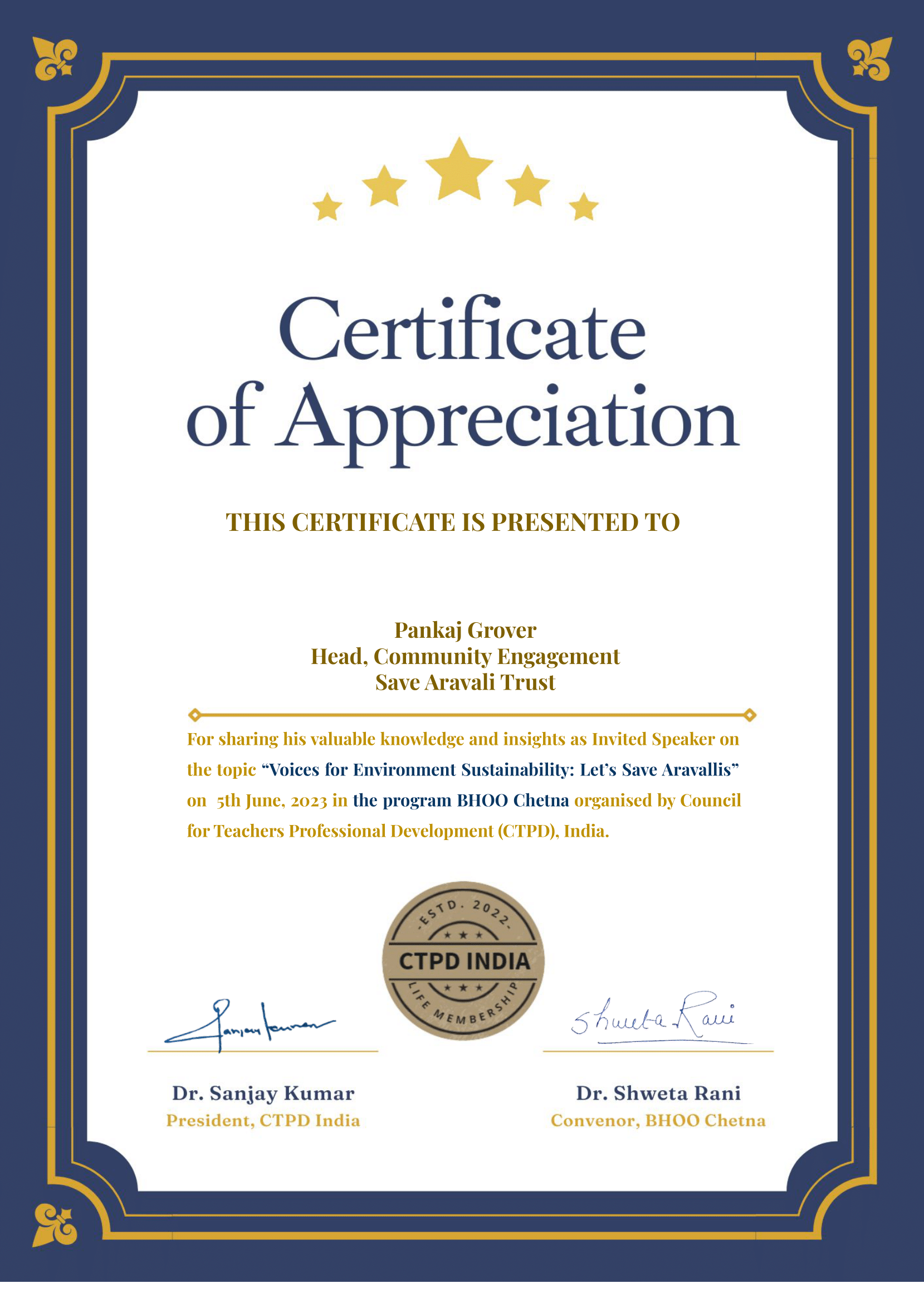 Certificates