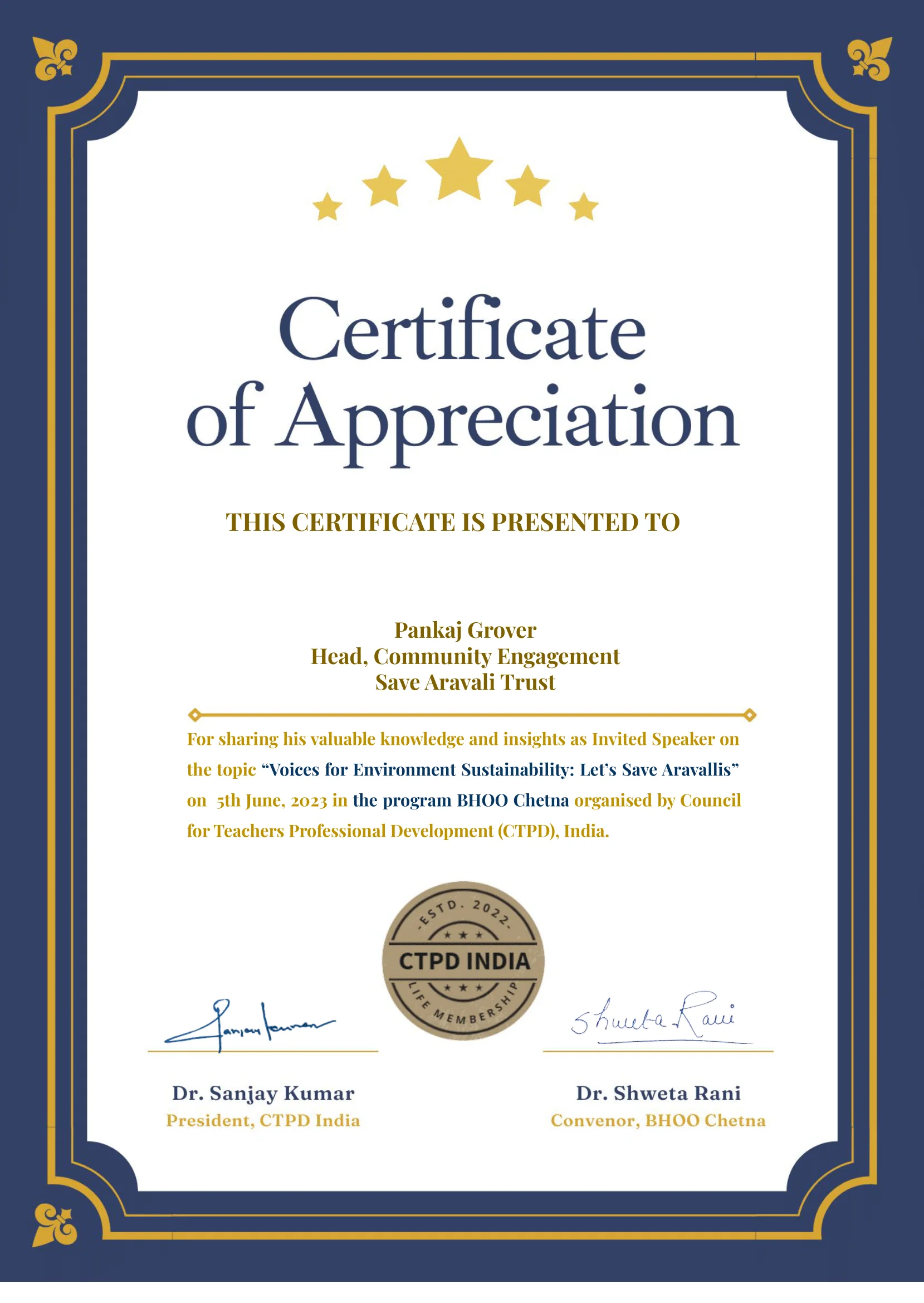 Certificates