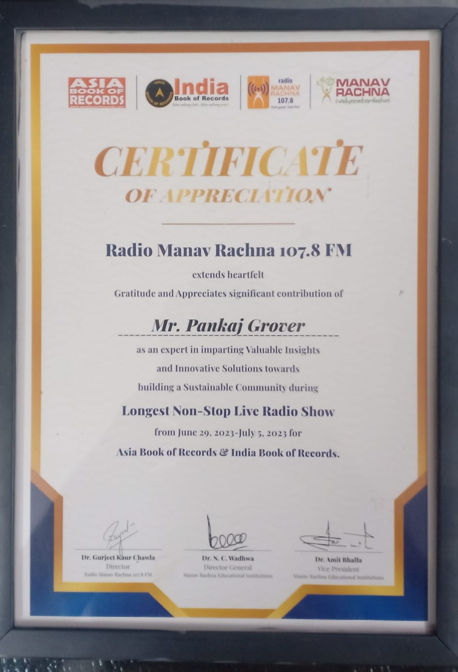 Certificates
